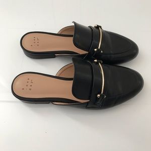 A New Day  Women’s Black Backless Loafers